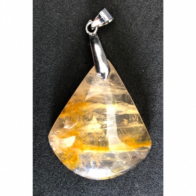 QUARTZ HÉMATOÏDE JAUNE  PENDENTIF