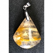 QUARTZ HÉMATOÏDE JAUNE  PENDENTIF