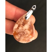 AGATE  FLEUR PENDENTIF 7,7 gr