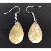 OPALE VERTE BOUCLE D'OREILLE