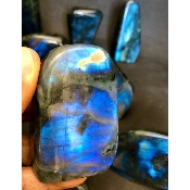 LABRADORITE bleue FORME LIBRE polie Lot de 12 pièces 