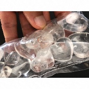 QUARTZ CRISTAL COEUR PERCÉ Lot de 12 Pièces