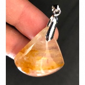 QUARTZ HÉMATOÏDE JAUNE  PENDENTIF