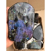 LABRADORITE Forme Libre Multicolore-Violet 6 Pièces