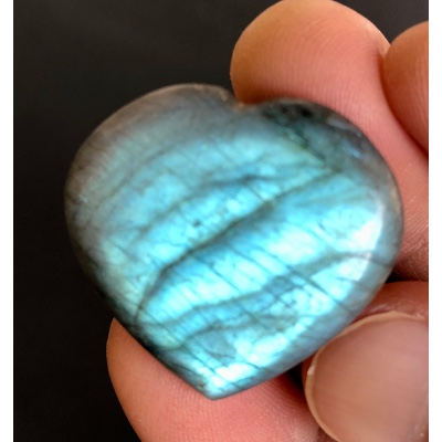 LABRADORITE BLEU-VERT COEUR 