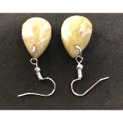 OPALE VERTE BOUCLE D'OREILLE