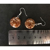 AGATE  FLEUR BOUCLE D'OREILLE