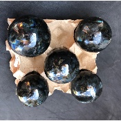 LABRADORITE SPHÈRE Lot de 5 pièces