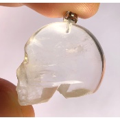 QUARTZ CRISTAL CRÂNE PENDENTIF 