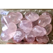 QUARTZ ROSE COEUR lot de 15 pièces