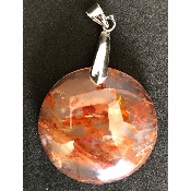 QUARTZ HÉMATOÏDE ROUGE  PENDENTIF