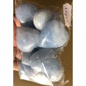 CALCITE BLEUE COEUR Lot de 10 Pièces