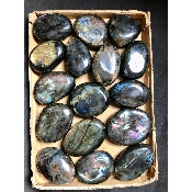 LABRADORITE multicolore GALET Lot de 16 pièces