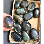 LABRADORITE GALET Lot de 13 pièces