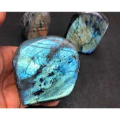 LABRADORITE Entièrement POLIE Lot de 3 Pièces