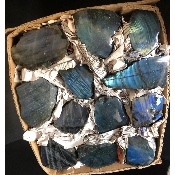 LABRADORITE UNE FACE POLIE Carton de 12 Pièces