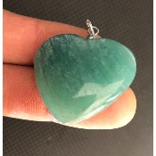 AMAZONITE COEUR PENDENTIF 14,8 gr