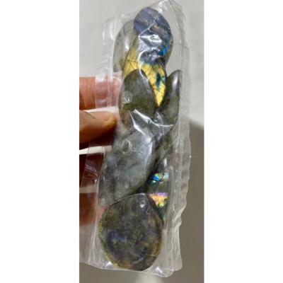 LABRADORITE PENDENTIF  PERCÉ Sachet de 12 Pièces