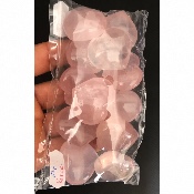 QUARTZ ROSE COEUR PERCÉ Lot de 12 Pièces