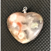 AGATE  FLEUR COEUR PENDENTIF 22,2 gr