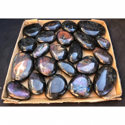 LABRADORITE Multicolore-violet GALET Carton de 22 pièces