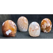 AGATE FLEUR FORME LIBRE Lot de 4 pièces