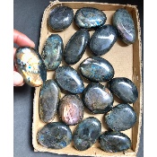 LABRADORITE multicolore GALET Lot de 17 pièces