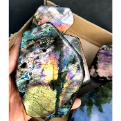 LABRADORITE MULTICOLORE  POLIE Lot de 5 pièces
