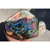 LABRADORITE MULTICOLORE  POLIE Lot de 4 pièces