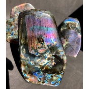 LABRADORITE MULTICOLORE  POLIE Lot de 4 pièces