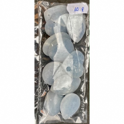 CALCITE BLEUE PENDENTIF Lot de 10 Pièces