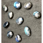 LABRADORITE bleue GALET Lot de 10 pièces