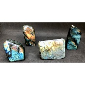 LABRADORITE FORME LIBRE polie Lot de 4 Pièces