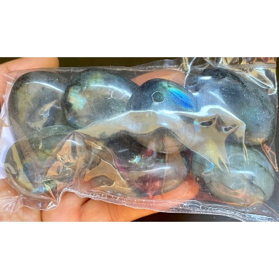 LABRADORITE GALET Lot de 7 pièces