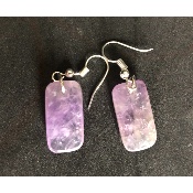 AMÉTHYSTE BOUCLE D'OREILLE