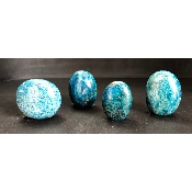 APATITE BLEUE FORME LIBRE Lot de 4 pièces