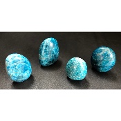 APATITE BLEUE FORME LIBRE Lot de 4 pièces