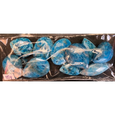 APATITE bleue PENDENTIF sachet de 10 pièces