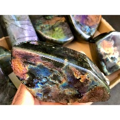 LABRADORITE MULTICOLORE  POLIE Lot de 8 pièces