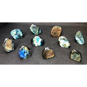 LABRADORITE Entièrement POLIE Lot de 10 Pièces