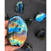 LABRADORITE Entièrement POLIE Lot de 10 Pièces