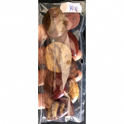 BOIS FOSSILE PENDENTIF sachet de 10 Pièces
