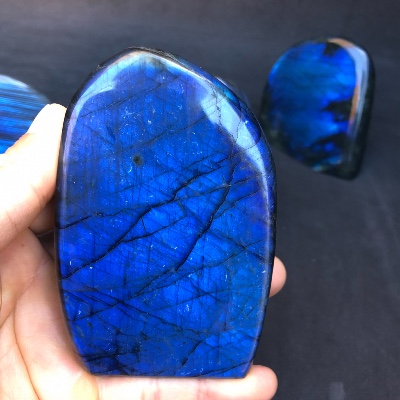 LABRADORITE bleue FORME LIBRE polie Lot de 5 pièces 