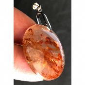 QUARTZ HÉMATOÏDE ROUGE  PENDENTIF