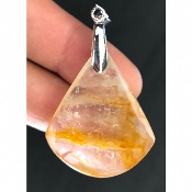 QUARTZ HÉMATOÏDE JAUNE  PENDENTIF