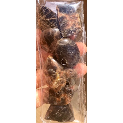 PIERRE DE LUNE NOIRE PENDENTIF sachet de 10 Pièces