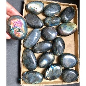 LABRADORITE multicolore GALET Lot de 17 pièces