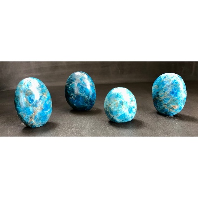 APATITE BLEUE FORME LIBRE Lot de 4 pièces
