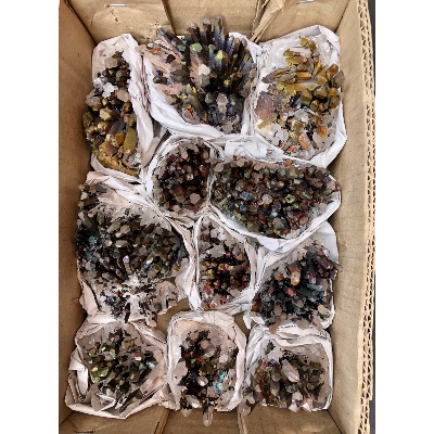 QUARTZ ARC-EN-CIÈL BRUT lot de 11 pièces