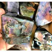 LABRADORITE MULTICOLORE  POLIE Lot de 8 pièces